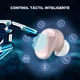 thumbnail image 2 of Auriculares in-ear gamer inalámbricos HTC TWS7 rosa con luz LED, 2 of 6
