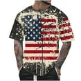 thumbnail image 2 of cllios Men's Patriotic Tee Shirts,Big and Tall 4th of July T Shirts for Men Vintage American Flag Graphic Tees Summer Casual Short Sleeve Crewneck Tops Sales Today, 2 of 5