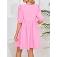 thumbnail image 6 of Spencer Women's Short Sleeve Maternity Dress Summer Casual Front Tie Mama Pregnancy Dress Pregnancy Clothes (S-XL), 6 of 10
