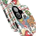 thumbnail image 2 of Striped Curious Monkey Christmas Collage Phone Case, Santa Claus and Holiday Carriage Design iPhone Cover, Festive Holiday Protective Case for iPhone 16 15 14 13 12 11 Pro Plus Mini, 2 of 6