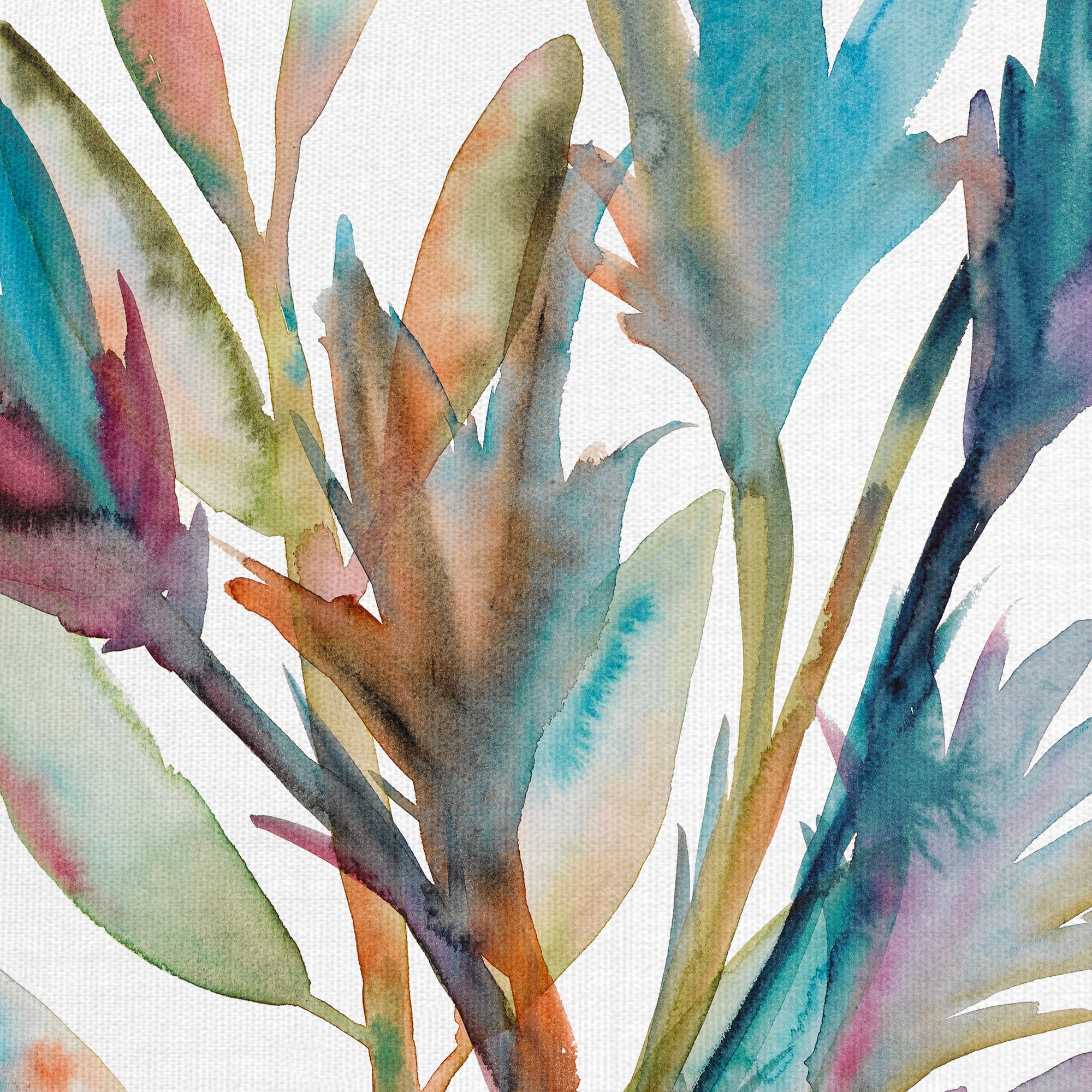 Masterpiece Art Gallery Rainbow Wish I & II Colorful Plants by Erin Lin Canvas Art Print