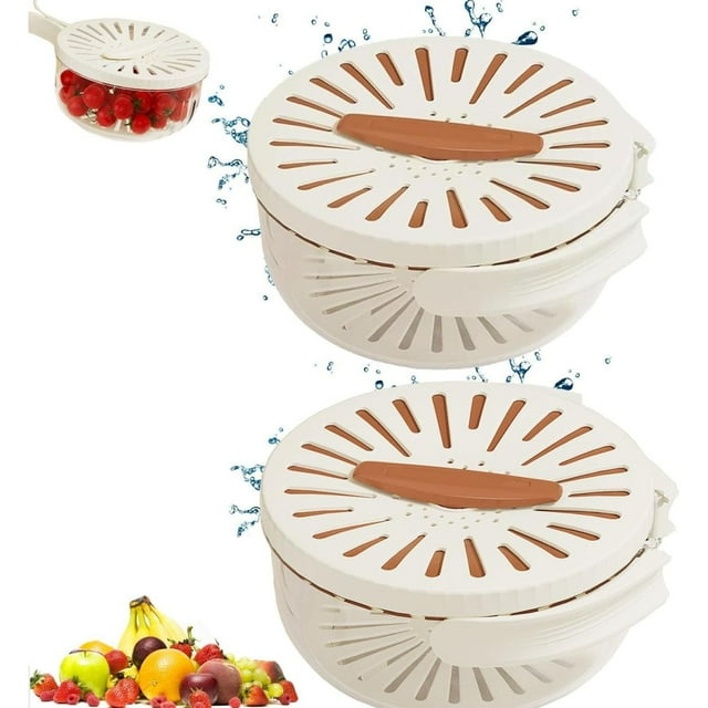 Cesta de drenaje para cuencos de arroz 2 en 1, frutero, cesta de drenaje para lavar, suministros de cocina, herramientas pequeñas, organizador de cocina multiusos para el hogar
