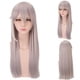 thumbnail image 1 of Peluca larga para cosplay de pelo sintético gris plateado con flequillo natural, 1 of 1
