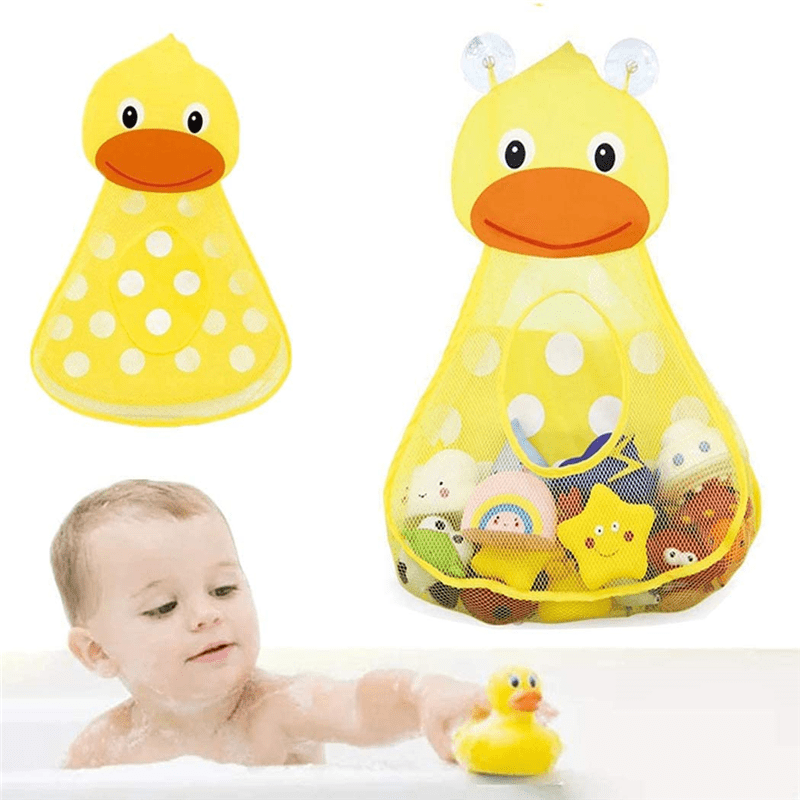 1x Little Duck Frog Shape Storage Bag Baby Shower Bath Toys Storage Mesh Bag US 