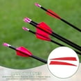 thumbnail image 4 of Uxcell Arrow Vanes Turkey Archery Arrows Feathers Fletching, Right Wing Fit for Hunting Target Shooting - Shield Cut White, 4 of 5