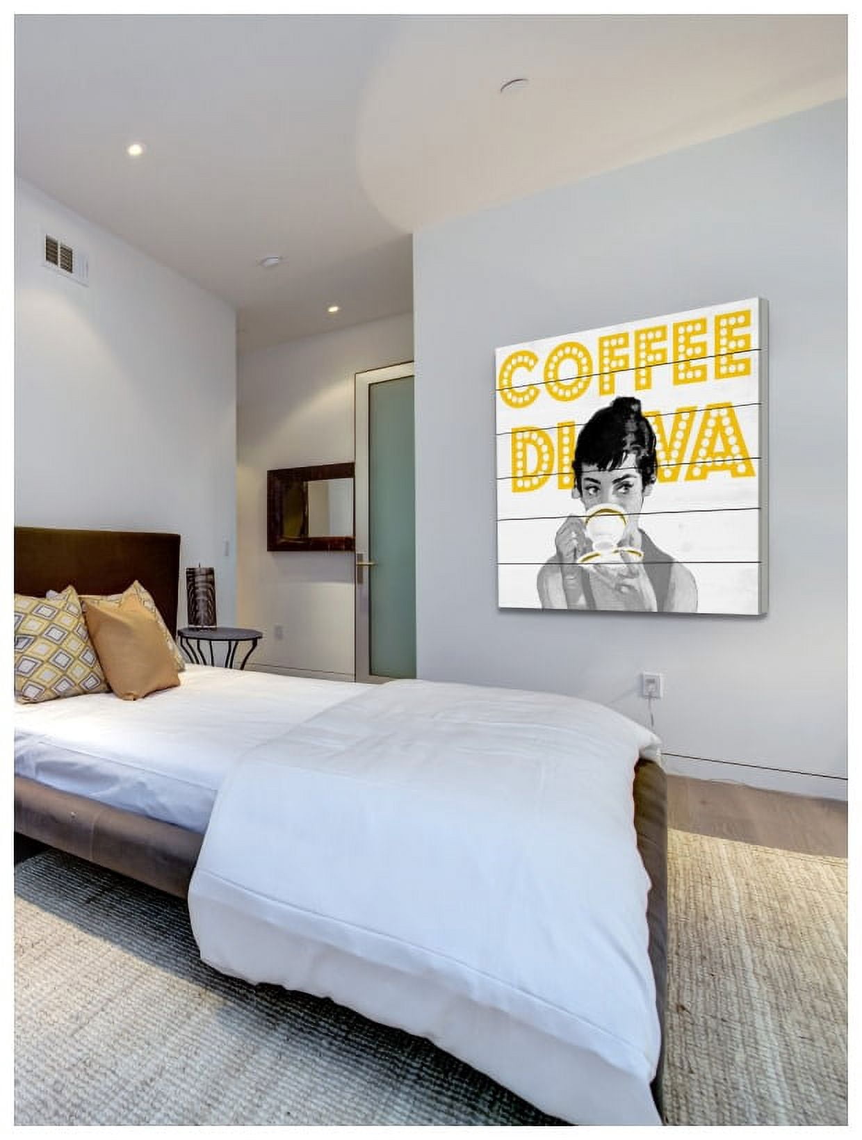 Marmont Hill "Coffee Diva" Painting Print on White Wood