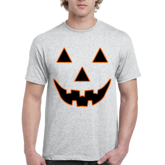 NIB - Men's T-Shirt Short Sleeve, up to Men Size 5XL - Halloween Costume Pumpkin Face