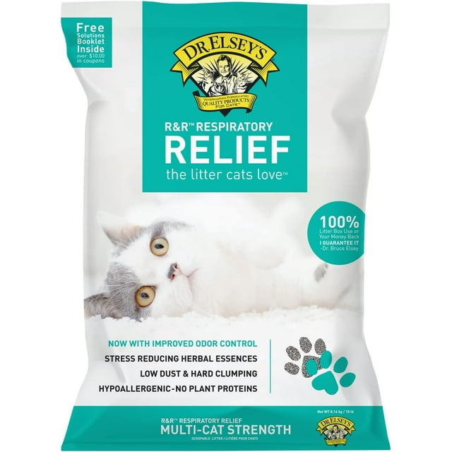 Litière pour Chat AIR-R et R - Faible Poussière, Faible Suivi, Agglomération Dure, Contrôle du Parfum Supérieur, Ingrédients Naturels et Non Parfumés - Litière pour Chat Réductrice de Stress, Soutient une Respiration Saine