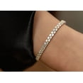 thumbnail image 4 of Women's Tennis Bracelet 9Ct Baguette Cut Natural Moissanite Diamond 14K Yellow Gold Plated 7", 4 of 5