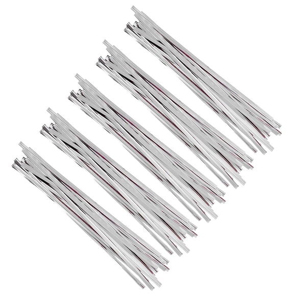 LOLIPPYY 5-Pack Plated Food Bag Ties, Bendable Wire Ribbon Clips for Baking, Candy, Dessert, and Snack Packaging