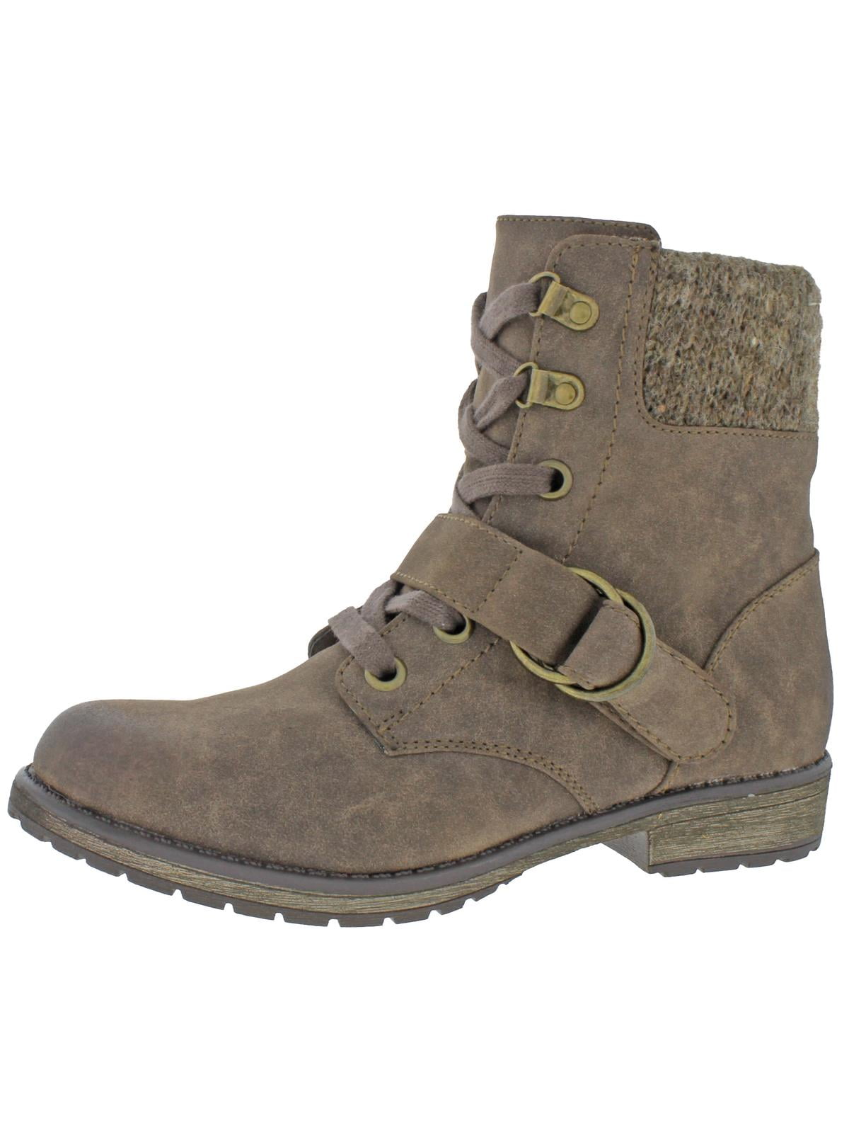 Womens Davie Lace-Up Rugged Ankle Boots 
