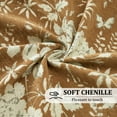 thumbnail image 4 of VOGOL Vintage Chenille Window Valance, Brown Botanical Print Waterfall Style, 43" x 110", 4 of 7