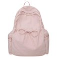 thumbnail image 4 of Lightweight Backpack Lightweight Nylon Backpack for Middle Teen Boys and Girls Outdoor Sport Sackpack with Drawstring Bow Knapsack Pink, 4 of 5