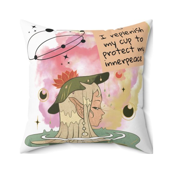 Peace Affirmation Square Pillow