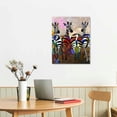 thumbnail image 3 of D72550 printmaking wall painting, animal painting, colorful zebras, modern art stretching, living room and bedroom decoration, 12 * 16in/16 * 20 inches, 3 of 5