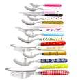 thumbnail image 4 of Le Ensemble de Couverts et Ustensiles de Table Gypsy Color Rainbow Eclectic Collection Mix & Match Original et Ensemble de 16 Pcs avec Poignées Translucides, Assortiment Multicolore, 4 of 5