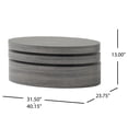 thumbnail image 2 of Christopher Knight Home Carson Oval Mod Rotating Wood Coffee Table by, 2 of 6