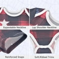 thumbnail image 3 of Blue Red Plaid with Stars Pure Cotton Bodysuit Short Sleeve Pajamas One-Piece Romper Unisex 18M, 3 of 6