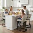 thumbnail image 4 of Usaint Modern C-Shaped Counter Stools Set of 2 Ergonomic Kitchen Bar Stools for Kitchen Island, Counter, Home,Beige, 4 of 7