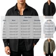 thumbnail image 3 of Mens Loose Fit Denim Shirt Jacket, Lapel Collar Stitched Pocket Button Down Long Sleeve Casual Overshirt Shacket for Spring Fall Streetwear Size 4XL Brown, 3 of 9