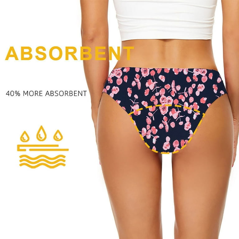 EHTMSAK Period Swimwear Bottoms for Women Heavy Flow Women Absorbent Leak  Proof Panty Postpartum Pants Menstrual Underwear Briefs Pink L 