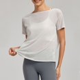 thumbnail image 6 of Womens Open Back Workout Top Twist Back Backless Athletic Shirt Breathable Summer Yoga Running Gym Activewear, 6 of 8