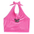 thumbnail image 2 of Women's Camisole Tank Top Print Lace Up Crop Top Backless Summer Top, 2 of 2
