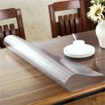 thumbnail image 2 of DEBGFS Clear Table Protector Wipeable Dining Tablecloth Desk Pad  Waterproof/Oil-Proof PVC Plastic Table Cover For Office  Writing Desk, 2 of 6