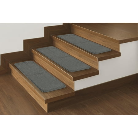 Boston Common Stair Tread - Ottomanson Comfort Collection Soft Solid (Non-Slip) Plush Carpet Stair Treads, 9