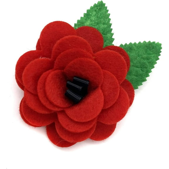 Red poppy brooch lapel pin veterans memorial day soldier memorial badge