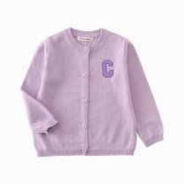 Dmsael Girls Sweater Girls Crewneck Sweaters Casual Long Sleeve Drop Shoulder Pullover Sweaters Fall Cable Knit Tops Purple,7-8 Years