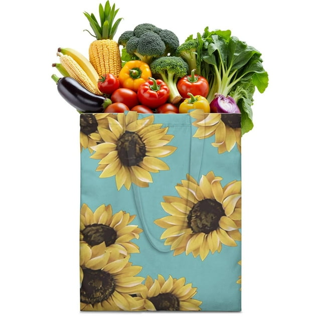 Sac Pliable Thème Ferme Tournesol - Grande Capacité & Écologique Réutilisable