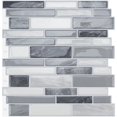 thumbnail image 1 of WOWSTAR Azulejos para salpicaduras de cocina con aspecto de mármol, 10 hojas, 12.0 x 12.0 in (10 grises), 1 of 5