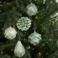thumbnail image 1 of Ornamento de Navidad, Adornación de Xmas, Reutilizable, Estilo Glitter Mint Green, Para Fiesta de Holiday, Decoración para Casa, Boda, Celebración, Festivo, Vintage, Elegant, Metal, 2-Tier, para, 1 of 8