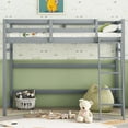 Bellemave Twin Loft Bed with Inclined Ladder Space Saving Twin Wooden