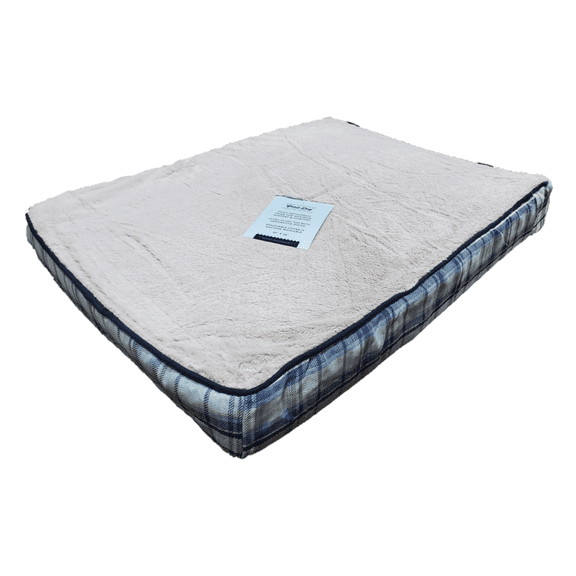 GOOD DOG Deluxe Orthopedic Pet Bed, 26" x 37" in Gray Plaid