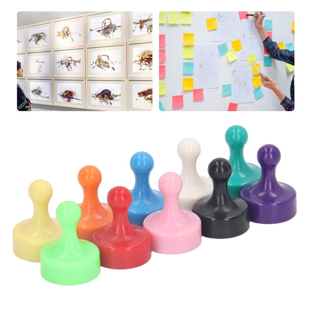 Pin Magnético De Color, 10 Unidades De Imanes De Pasador De Empuje, Imanes De Color, Pasadores Magnéticos De NdFeB Fuertes Para Cocina, Pizarra, Oficina, Nevera, Imanes De