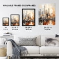 thumbnail image 4 of Manhattan Skyline Oil Painting By M Hinge Geometric Heavy Palette Knife NYC Skyscraper Artwork Artwork Framed Wall Art Print A4, 4 of 5