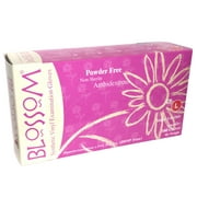 Blossom Vinyl Powder Free Examination Disposable Gloves, Size Medium, Pack of 5 Boxes (100 Gloves Per Box)