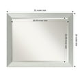 thumbnail image 4 of Amanti Art Brushed Sterling Silver Beveled Wood Wall Mirror 26 x 32 in., 4 of 5
