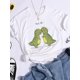 thumbnail image 3 of Hug Me Kawaii - Camiseta verde con diseño de dinosaurio pequeño para mujer, camisetas informales de verano, top corto de hip hop callejero, camiseta transpirable con personalidad, 3 of 5