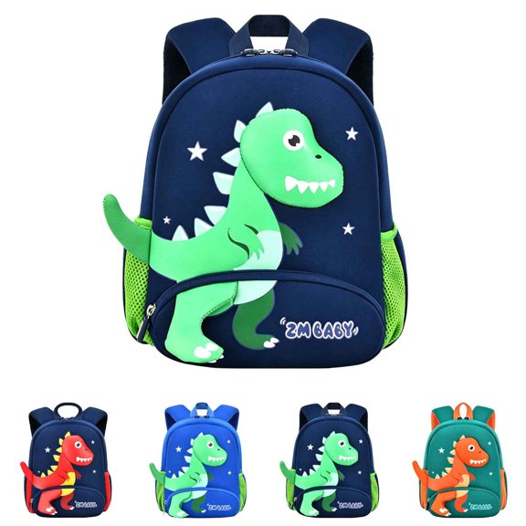Weebloom School Backpack For Kids Boys Girls Waterproof Adorable Dinosaur Backpack For Toddlers And Preschoolers Lightweight Bookbag Elementary Middle School Dark Blue