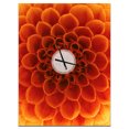 thumbnail image 1 of DesignArt Large Dark Yellow Flower and Petals Large Wall Clock, 1 of 2