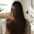 thumbnail image 5 of Unique Bargains 1 Pc Half Round Hair Comb with Hole Tortoiseshell Color Acetate Sheet, 5 of 6