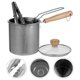 thumbnail image 4 of 1 Set Stainless Steel Fry Pot Deep Frying Pot Deepen Milk Pan with Food Tong, 4 of 4