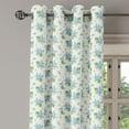 thumbnail image 2 of Ambesonne Ivory and Blue Grommet Curtain, Spring Leaves, 50" x 72", Pale Blue Ivory, 2 of 6