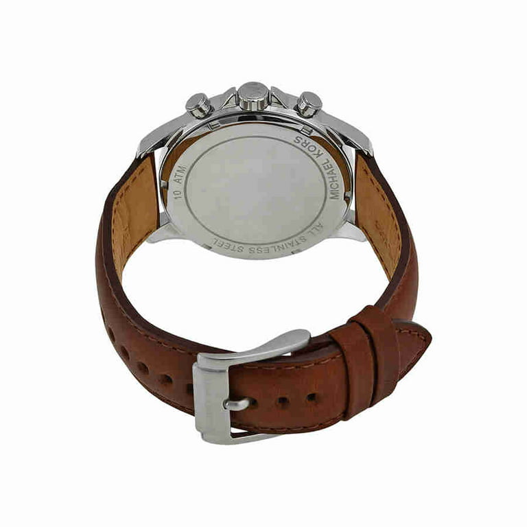 Michael Kors Men's Gage Chronograph Brown Leather Strap Watch MK8362