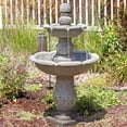 thumbnail image 5 of Sunnydaze French Garden Gray Traditional Reinforced Concrete 2-Tier Outdoor Water Fountain, 5 of 14