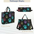 thumbnail image 6 of Dog Paws Or Claws Corduroy Tote Bag Handbag Large Messenger Bag Shoulder Crossbody Zipper Bag Purse, 6 of 8
