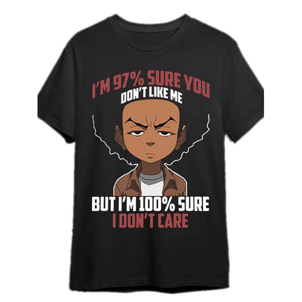 Boondocks t-shirt Men's Short-Sleeved Fun Pattern T-Shirt Series - Black - For Men - Casual Wear - Great Gift for Boondocks Fans